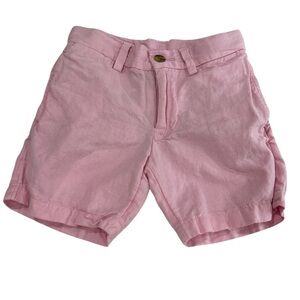 Polo Ralph Lauren Linen Blend Preppy Pink Flat Front Little Boy Shorts - Size 3
